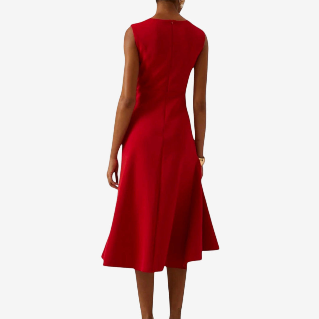 Eliana | Elegancka sukienka midi o asymetrycznym kroju