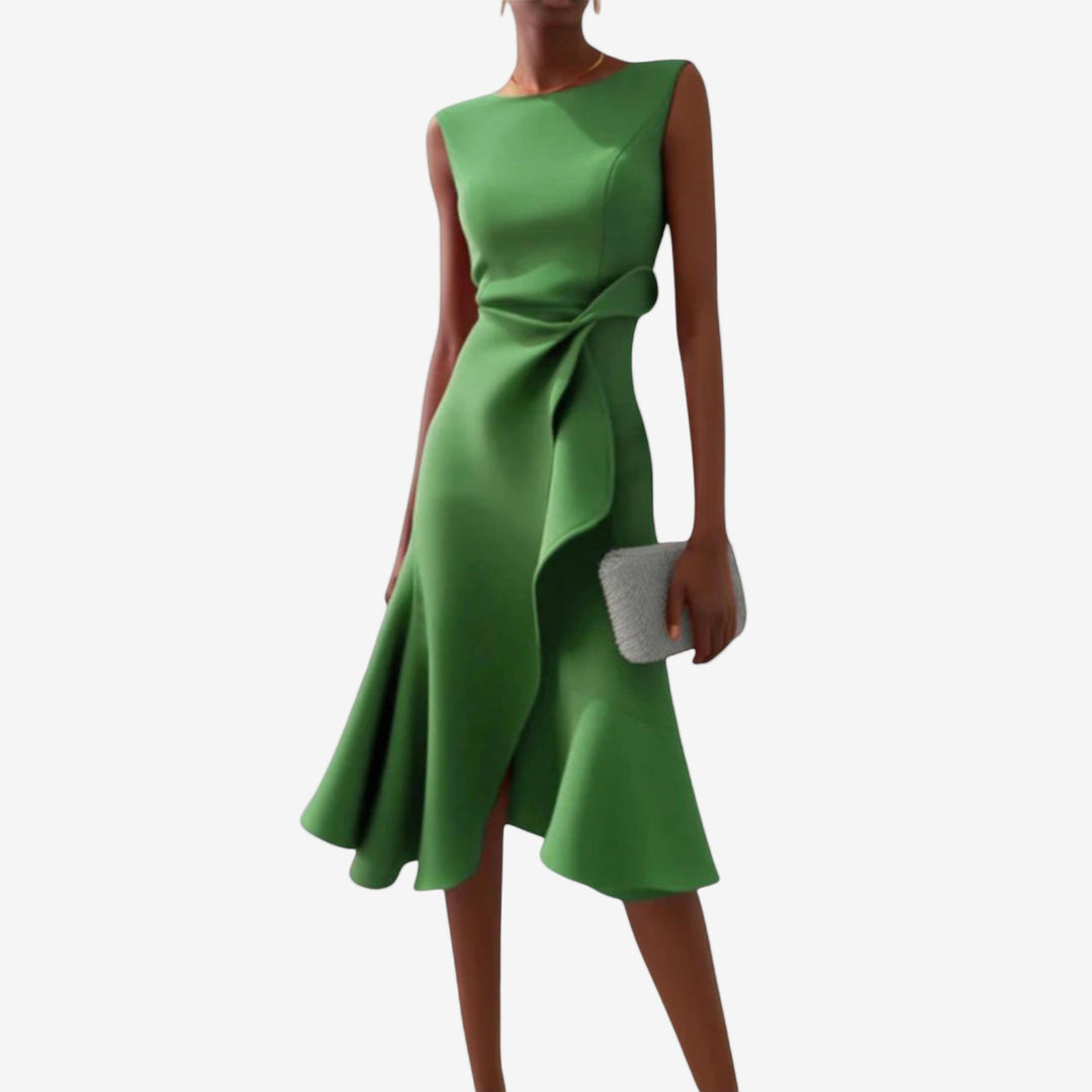 Eliana | Elegancka sukienka midi o asymetrycznym kroju