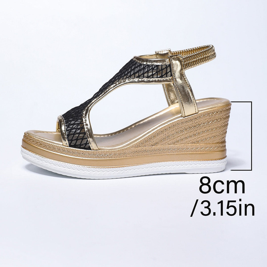 Cristina™ | Eleganckie sandały ortopedyczne na koturnie