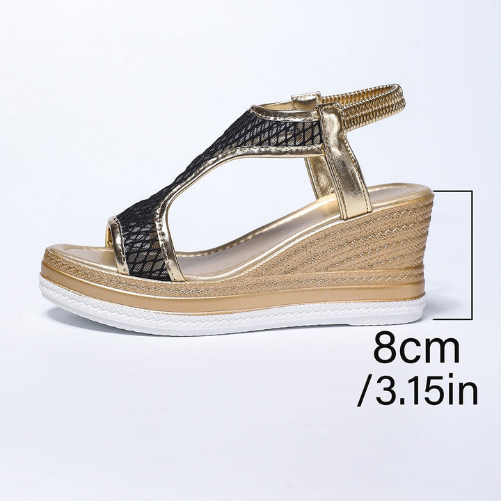 Cristina™ | Eleganckie sandały ortopedyczne na koturnie