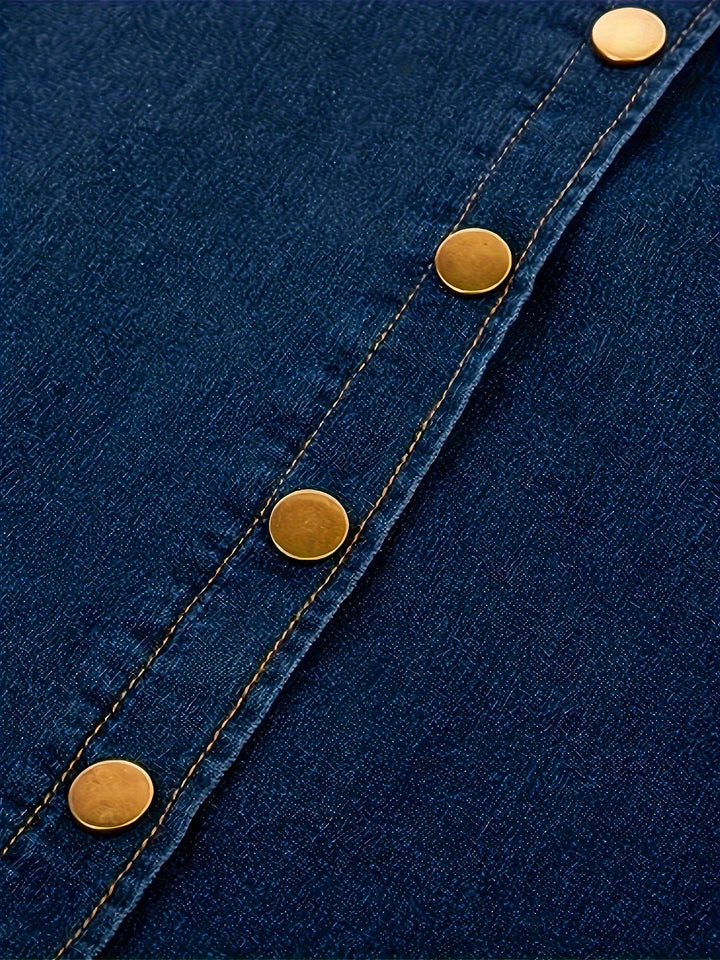 Elegancka i wygodna spódnica midi z denimu z guzikami
