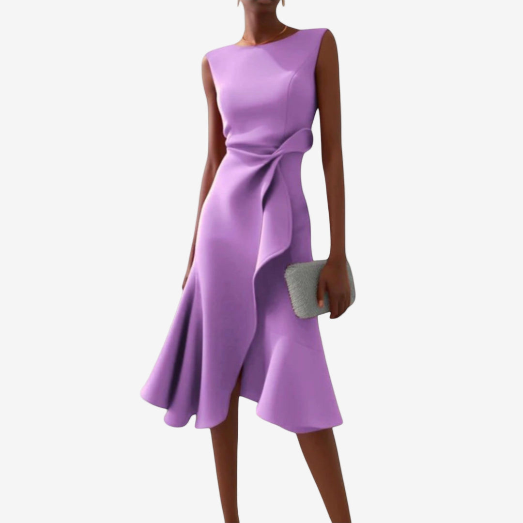 Eliana | Elegancka sukienka midi o asymetrycznym kroju