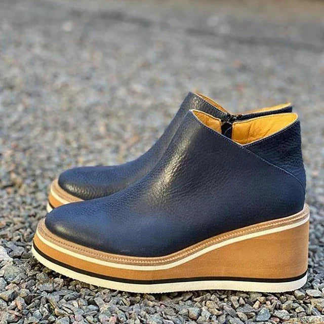 Catalina | Eleganckie Skórzane Botki z Wygodnym Obcasem