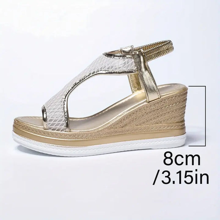 Cristina™ | Eleganckie sandały ortopedyczne na koturnie