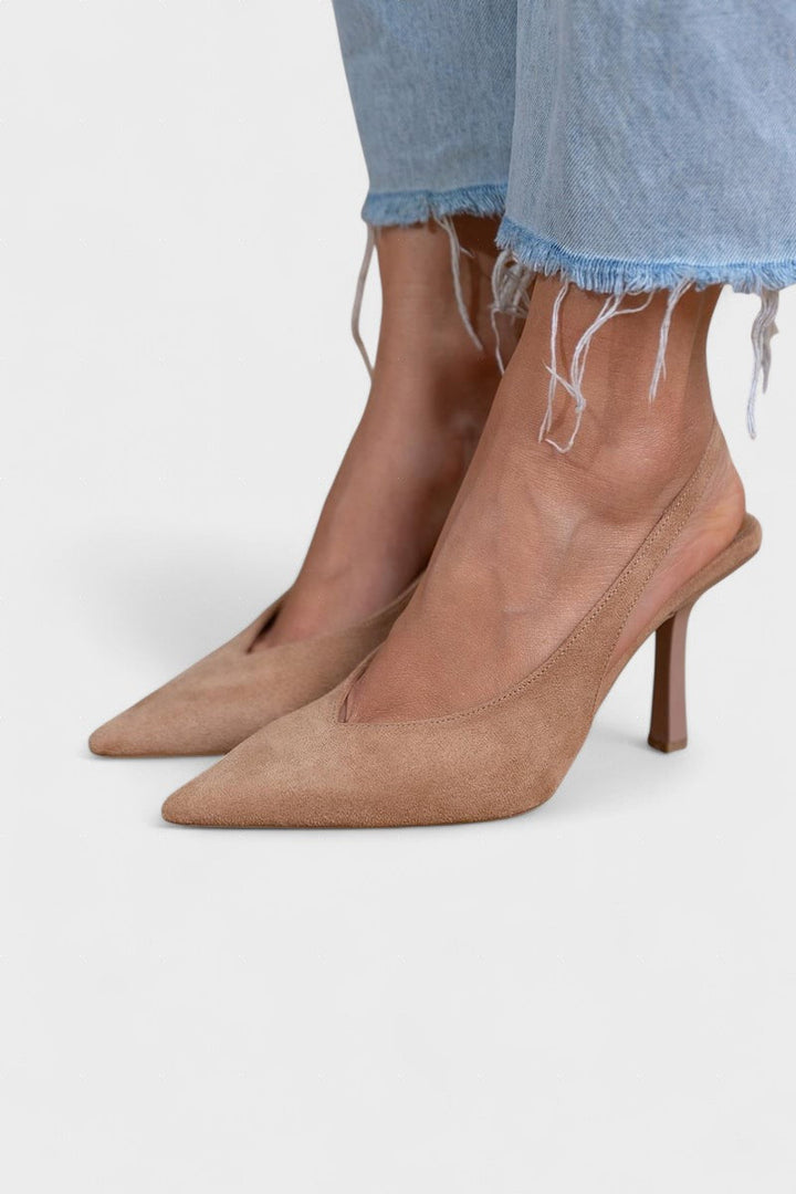 Alma™ | Eleganckie buty slingback w kolorze nude