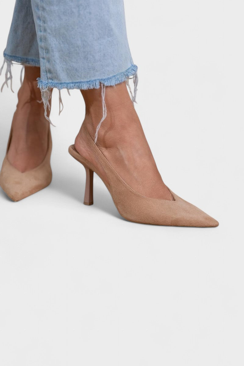 Alma™ | Eleganckie buty slingback w kolorze nude